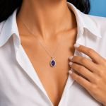 Mini Amethyst Halo Pendant